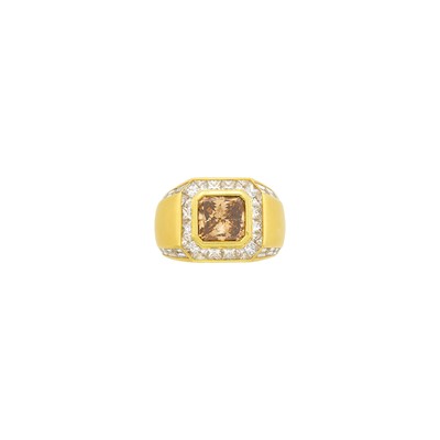 Lot 1011 - Theo Fennell, Gold, Colored Diamond and Diamond Ring
