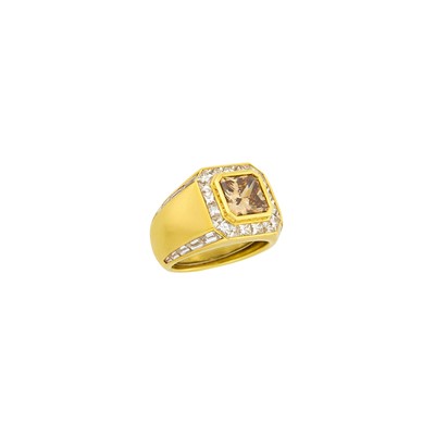 Lot 1011 - Theo Fennell, Gold, Colored Diamond and Diamond Ring