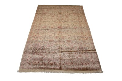 Lot 859 - Silk and Metallic Thread Kayseri Carpet