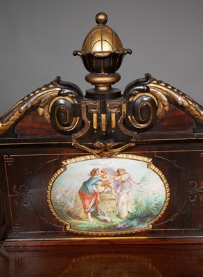 Lot 420 - Renaissance Revival Rosewood, Ebonized, and Bronze and Porcelain Mounted Cabinet