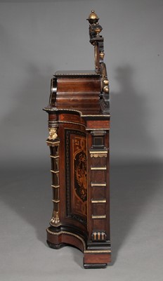 Lot 420 - Renaissance Revival Rosewood, Ebonized, and Bronze and Porcelain Mounted Cabinet