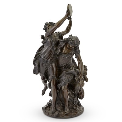 Lot 406 - Patinated Bronze Group of Bacchantes