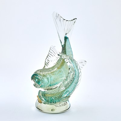 Lot 300 - Murano Glass Double Fish Sculpture