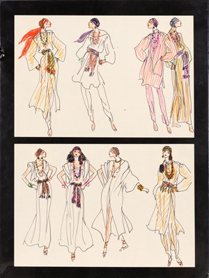 Lot 226 - Two designs from the revolutionary 1976 fall-winter collection "Opéra – Ballets Russes"