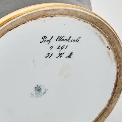 Lot 351 - Nymphenburg Painted Porcelain Covered Urn