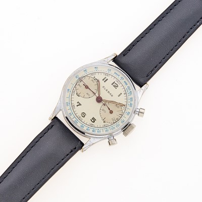 Lot 2283 - Clebar Stainless Steel Chronograph Wristwatch