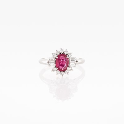 Lot 2202 - Platinum, Ruby and Diamond Ring