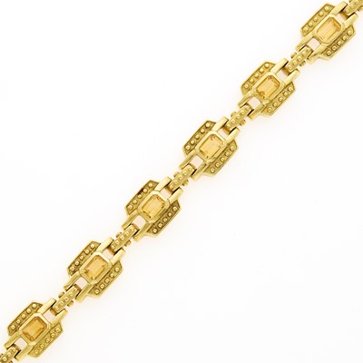 Lot 2077 - Gold and Citrine Bracelet