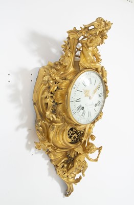 Lot 687 - Louis XV Ormolu Cartel Clock