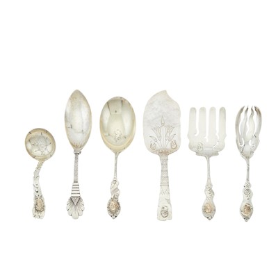Lot 561 - Six George W. Shiebler Sterling Silver Serving Pieces