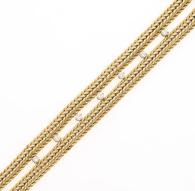 Lot 2238 - Gold and Diamond Bracelet