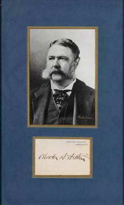 Lot 285 - A signed Chester A. Arthur Executive Mansion card