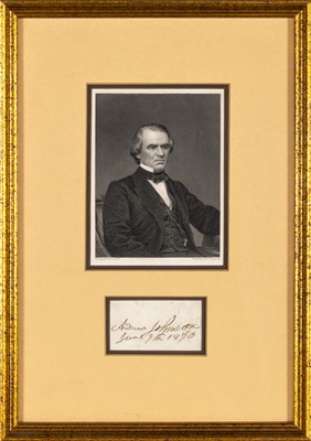 Lot 281 - An Andrew Johnson dated signature