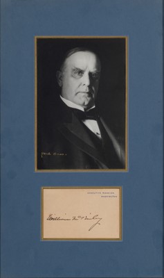Lot 288 - Signature of William McKinley on an Executive Mansion card