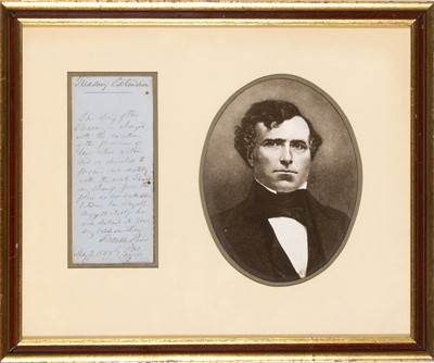 Lot 278 - Franklin Pierce document signed as President