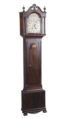 Lot 172 - Federal Style Inlaid Mahogany Tall Case Clock