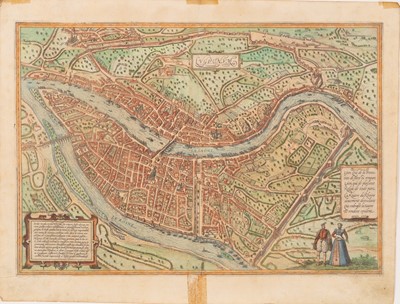 Lot 89 - Braun and Hogenberg's views of Lyon and Strasbourg