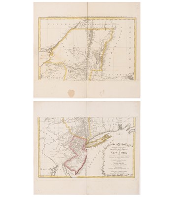 Lot 39 - A Revolutionary War-era map on two sheets, never trimmed or joined