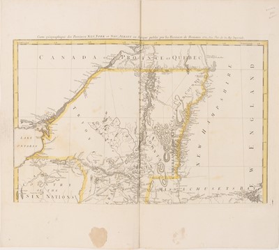 Lot 39 - A Revolutionary War-era map on two sheets, never trimmed or joined