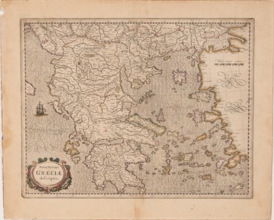 Lot 99 - Two editions of Mercator's map of Greece
