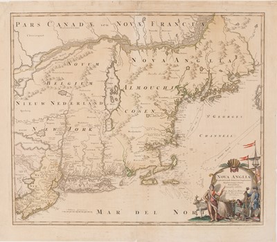 Lot 37 - A fine Homann map of New England