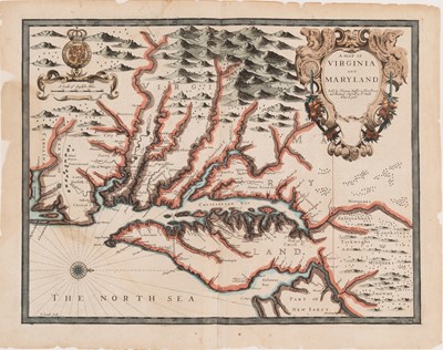 Lot 53 - A 17th century English map of Virginia and Maryland