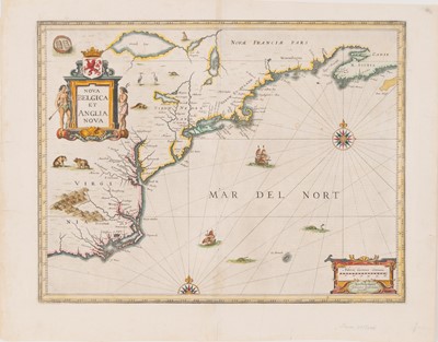 Lot 123 - Jansson's important early map of New England