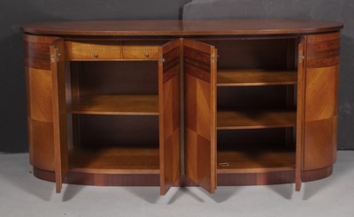 Lot 298 - Italian Art Deco Style Inlaid Oval Side Cabinet