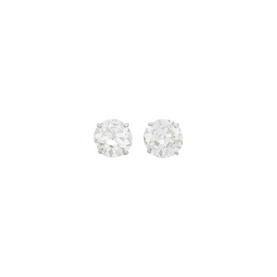 Lot 74 - Pair of Platinum and Diamond Stud Earrings