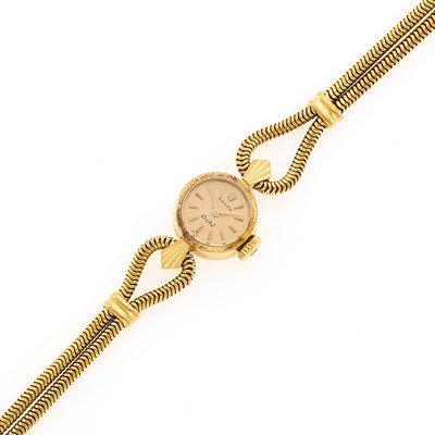 Lot 2091 - Rolex Double Strand Gold 'Orchid' Wristwatch