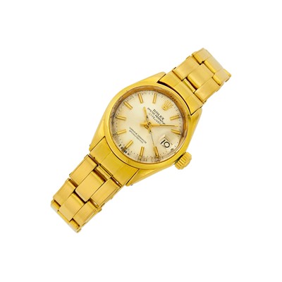 Lot 1172 - Rolex Gold 'Oyster Perpetual Datejust' Wristwatch, Ref. 6517