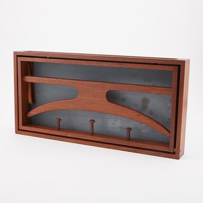 Lot 552 - Hoff & Ostergaard for Virum Mobelsnedkeri Teak Wall Mounted Valet