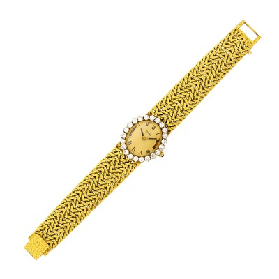 Lot 1095 - Piaget Gold and Diamond Wristwatch