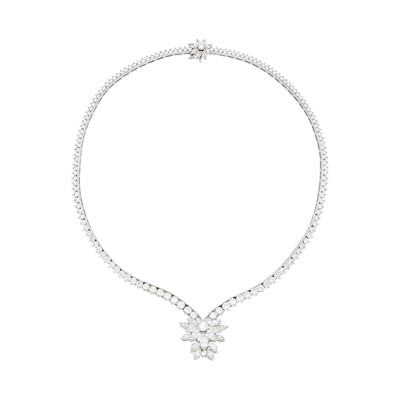 Lot 1146 - Platinum and Diamond Necklace