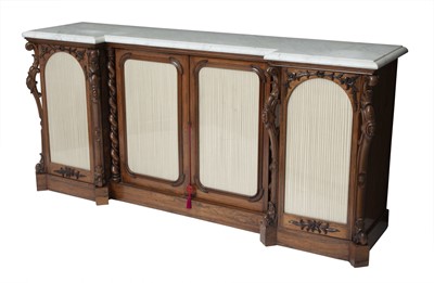 Lot 257 - Victorian Rosewood Marble Top Sideboard