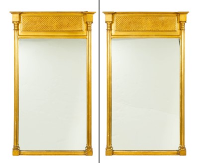 Lot 337 - Pair of Classical Style Giltwood Mirrors