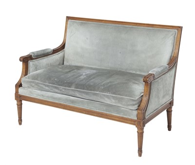 Lot 261 - Louis XVI Style Upholstered Beechwood Settee