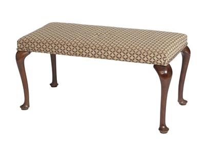 Lot 338 - George II Style Mahogany Upholstered Bench