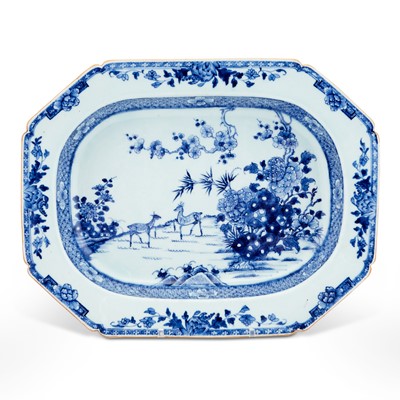 Lot 398 - Chinese Export Canton Blue and White Porcelain Platter