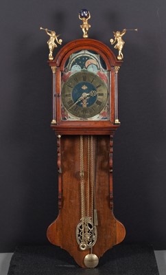 Lot 307 - Dutch Walnut and Brass Schippertje Wall Clock
