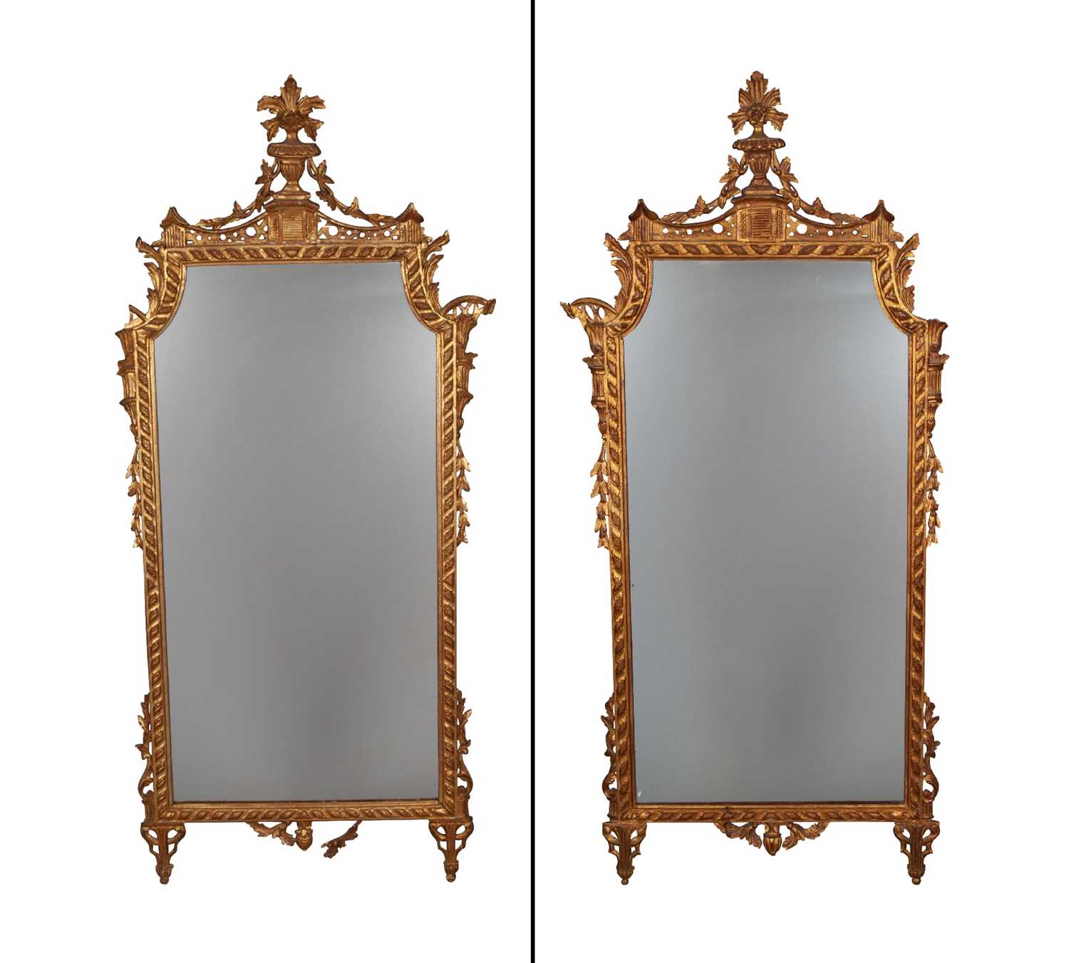 Lot 318 - Pair of George III Style Giltwood Mirrors