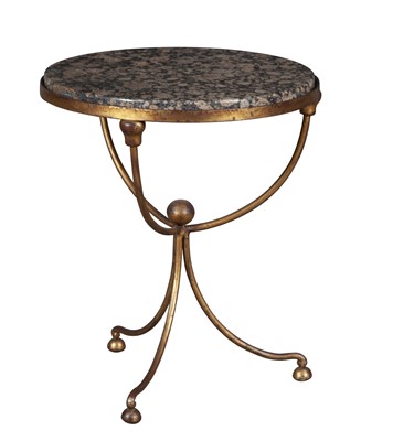 Lot 335 - Marble Top Gilt-Metal Occasional Table