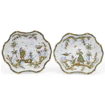 Lot 218 - Pair of Faience Serving Bowls