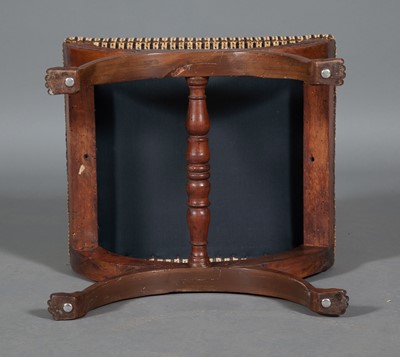 Lot 385 - Empire Upholstered Fruitwood Curule Stool