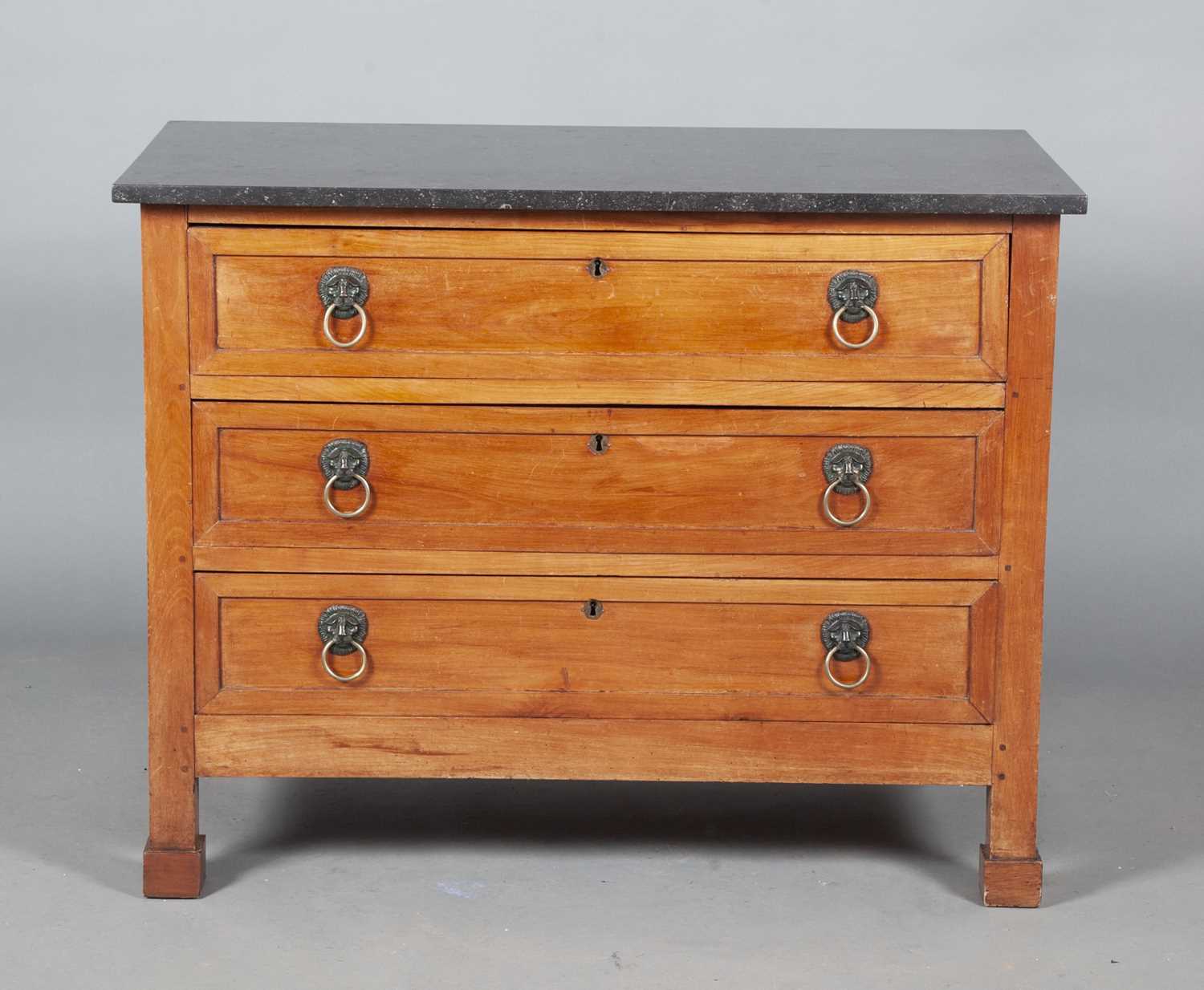 Lot 387 - Empire Marble Top Mahogany Commode