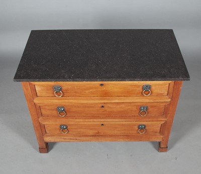 Lot 387 - Empire Marble Top Mahogany Commode