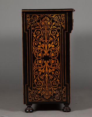 Lot 403 - Northern European Faux Marquetry Painted Side Cabinet