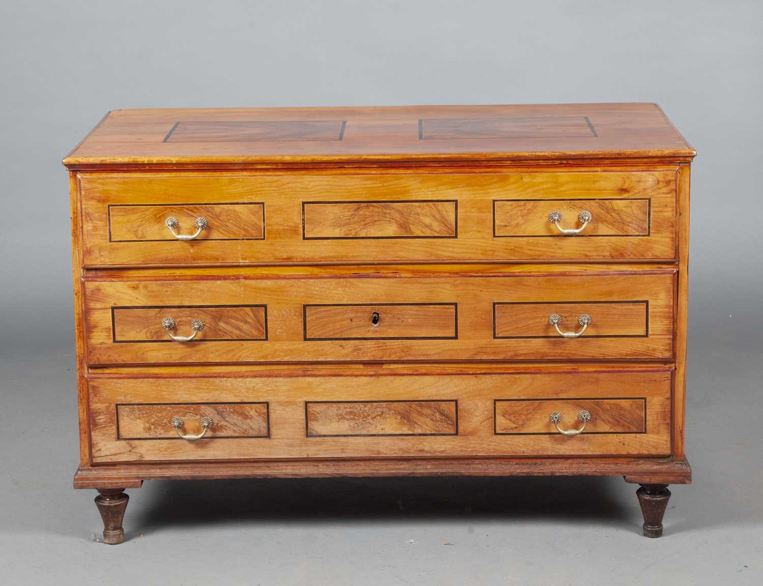 Lot 374 - Continental Inlaid Walnut and Fruitwood Commode