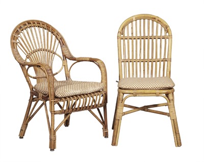 Lot 367 - Set of Six Rattan Chairs