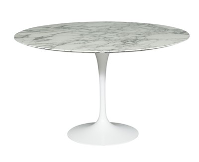 Lot 610 - Eero Saarinen Marble and Enameled Metal "Tulip" DIning Table